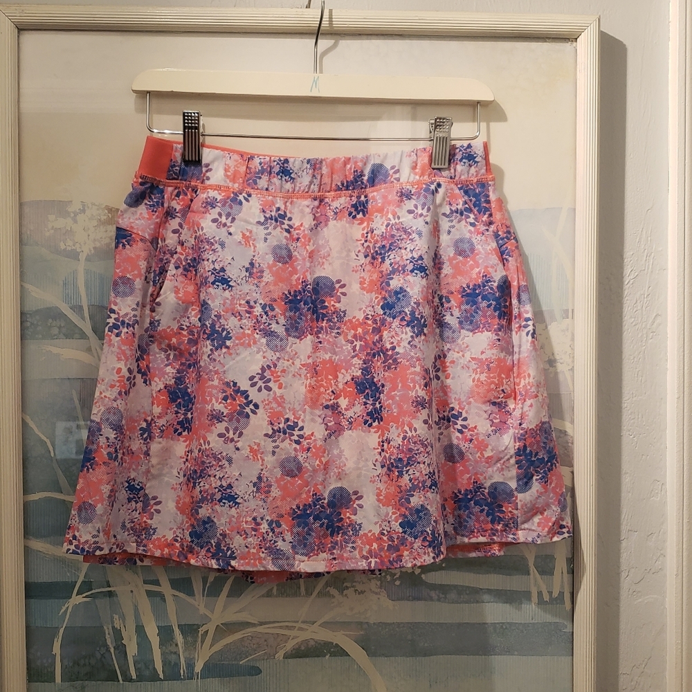 Floral Pink and Blue Women's Skirt